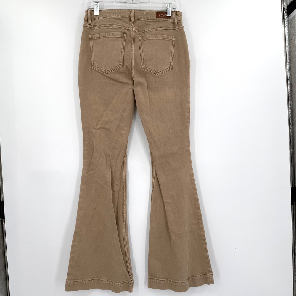 Shyanne Brown Flare Bell Bottom Denim Jeans Boho Western Festival  29x34 - Picture 4 of 10